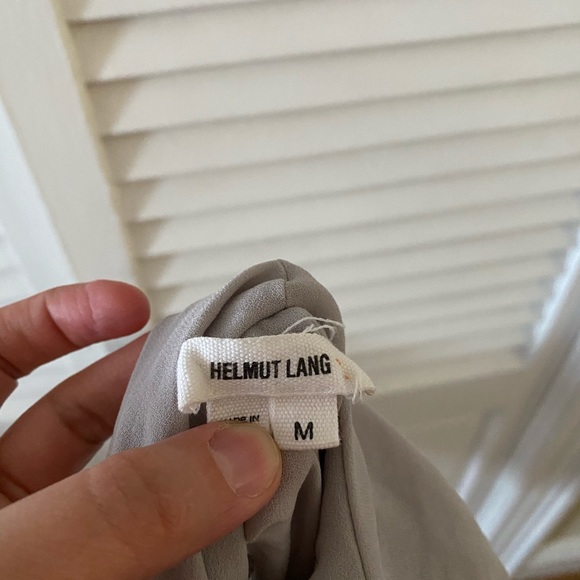 HELMUT LANG SOFT GRAY FAUX WRAP TWIST TOP Medium - Picture 11 of 11